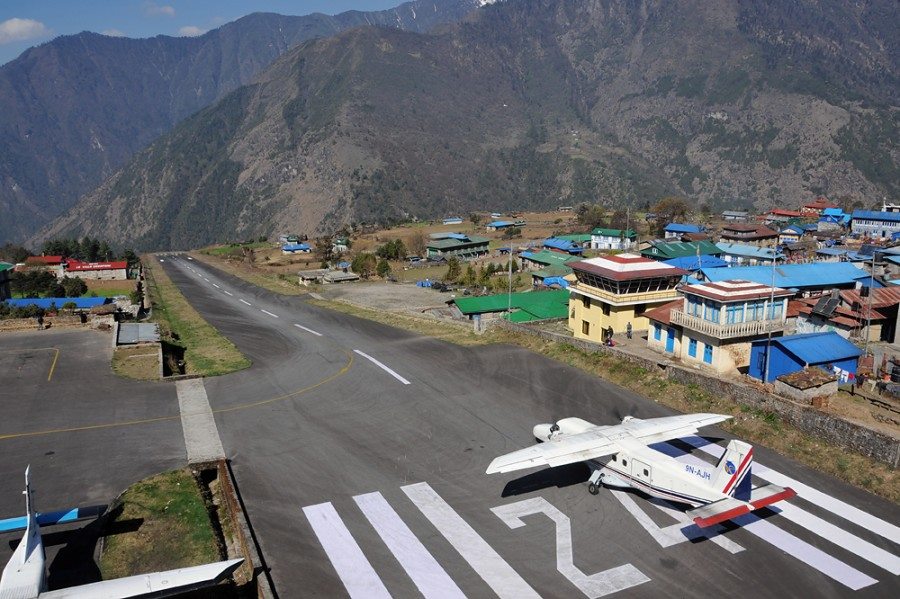Lukla Airport is also known as Tenzing Hillary Airstrip.
